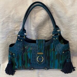 Sharif Elegant Blue and Green Women's Handbag